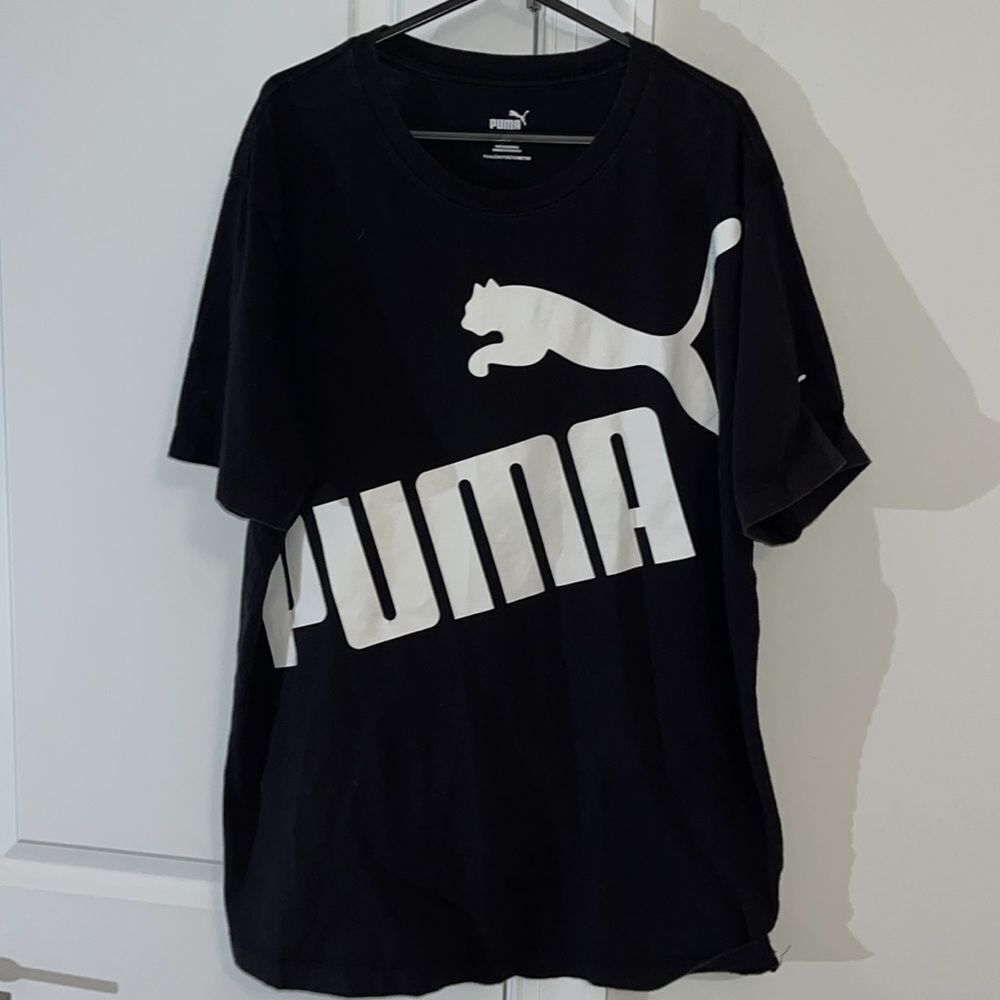 Puma Black White BIG Cat Jaguar Tennis Pickleball Gym work out Cotton T shirt XL